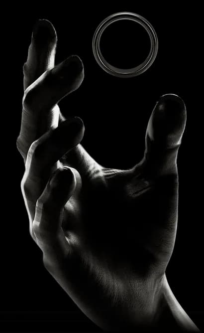 UKey Seed Ring NFC hardware wallet worn on hand
